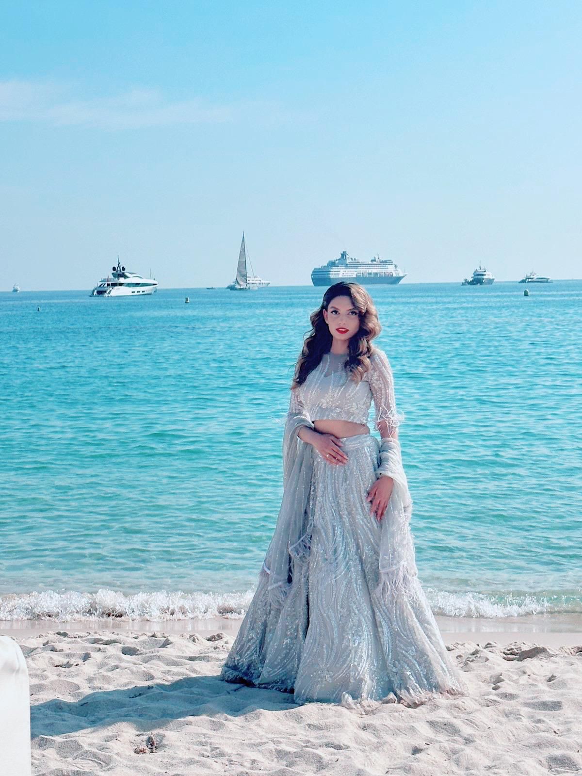 Shannon K Sanu Makes Our Heart Skip A Beat In Her Silver Lehenga By Actress-Designer Padmini Kolhapure’s Brand Padmasitaa
