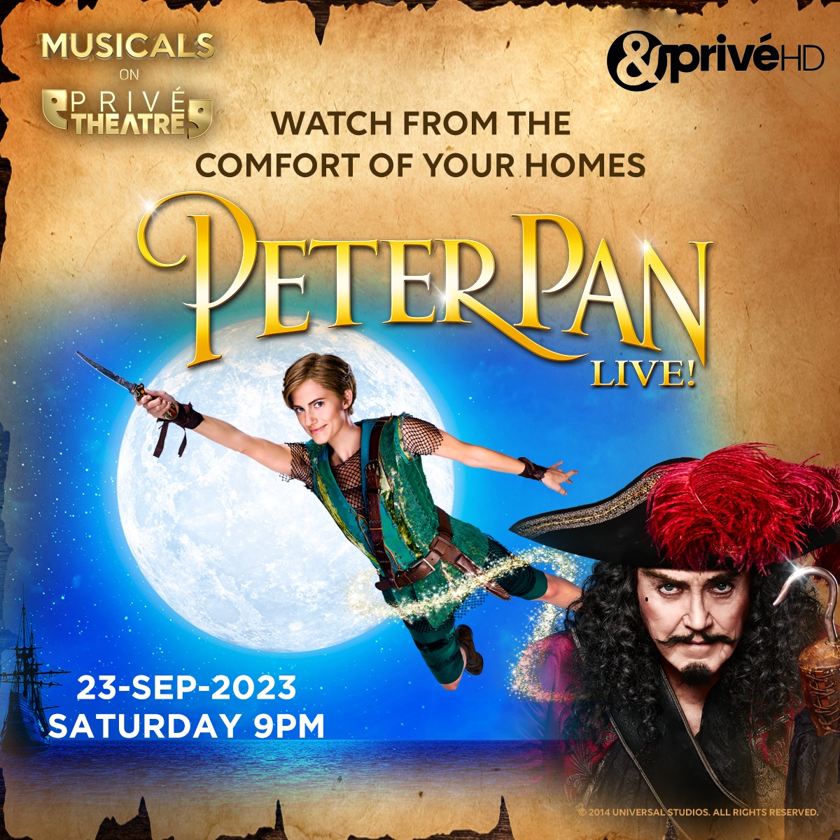 Fly Away to Neverland with Peter Pan on Prive Musicals
