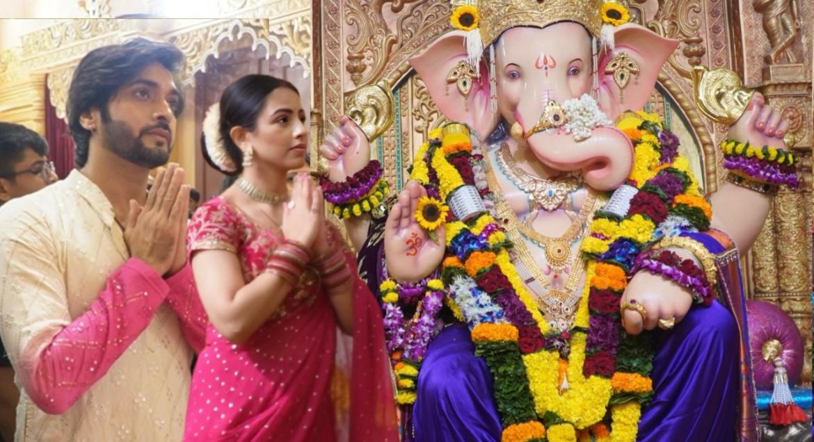 Dangal TV’s Pati Brahmachari Cast Visits Andhericha Raja to Seek Blessings