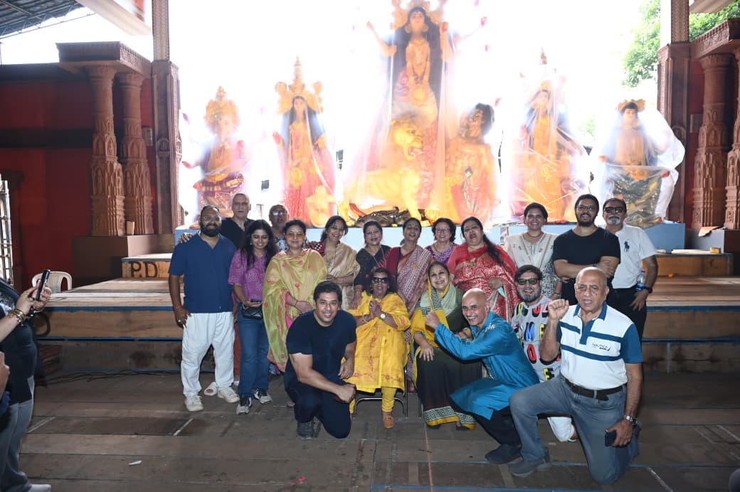 Fork Lift and Protima Sthapna of Maa Durga’s Idol at 79th North Bombay Durga Puja 2025