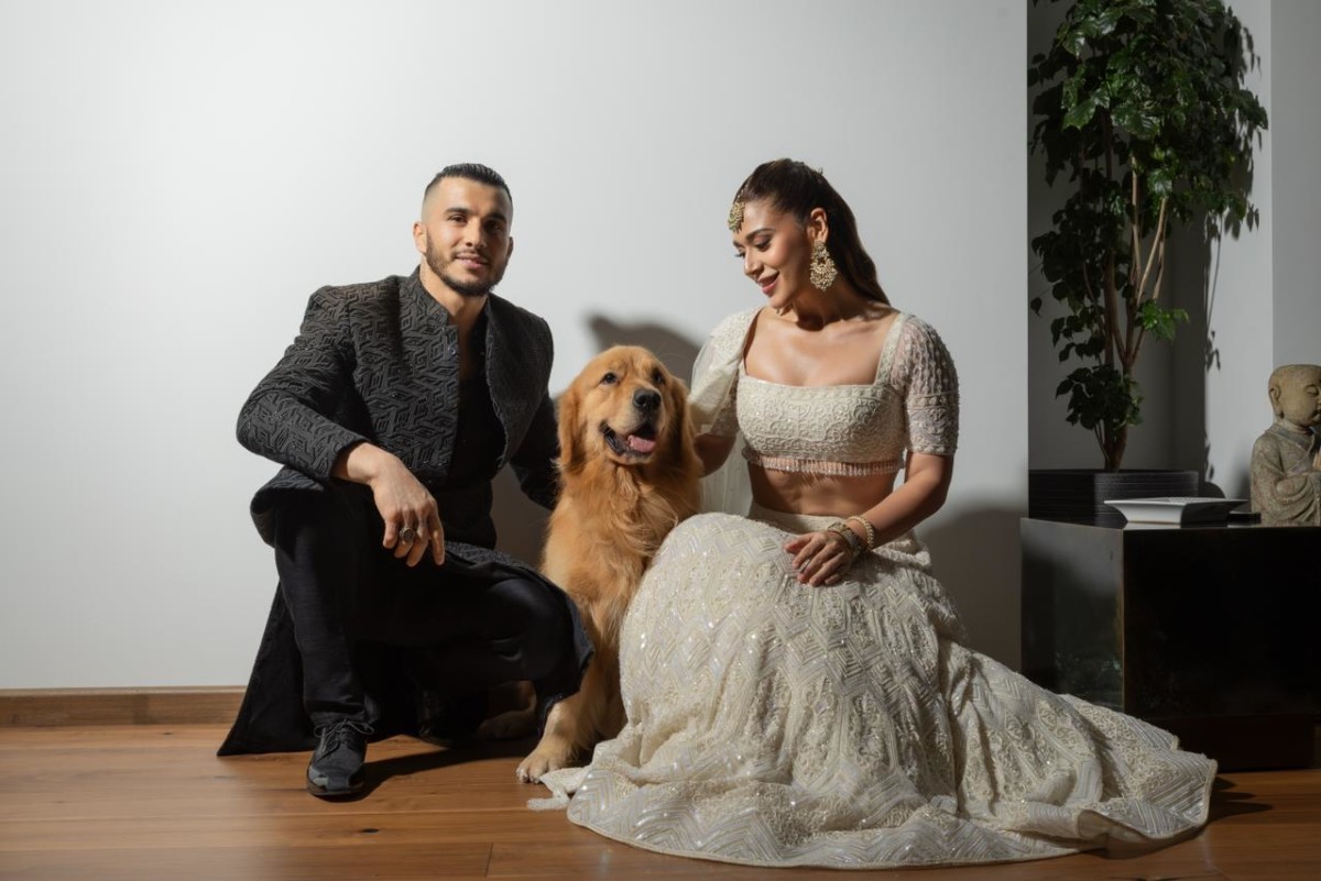 Power Couple Alert: Fitness Icon & Entrepreneur Krishna Shroff Shines Bright This Diwali in her Ivory Lehenga as Partner Abdul Azim Badakhshi Stuns in All-Black Perfection