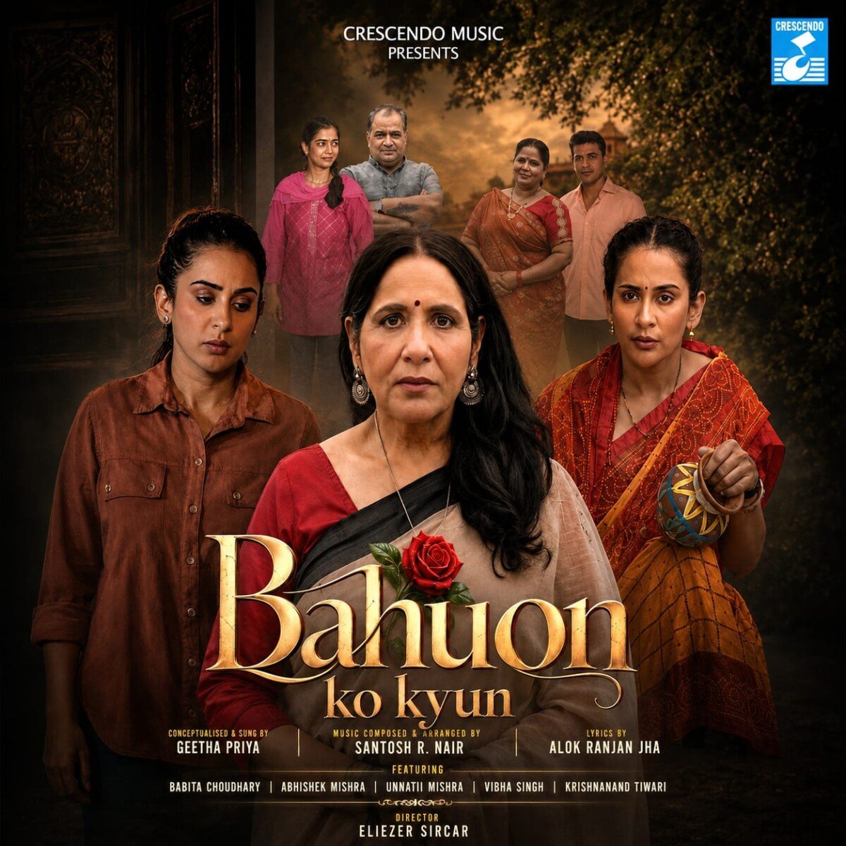 Educationist, Philanthropist and Actor Geetha Priya forays in to music with ‘Bahuon ko kyun’, released on Crescendo Music